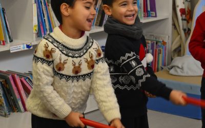 Tió de Nadal time at school! 🎄🪵